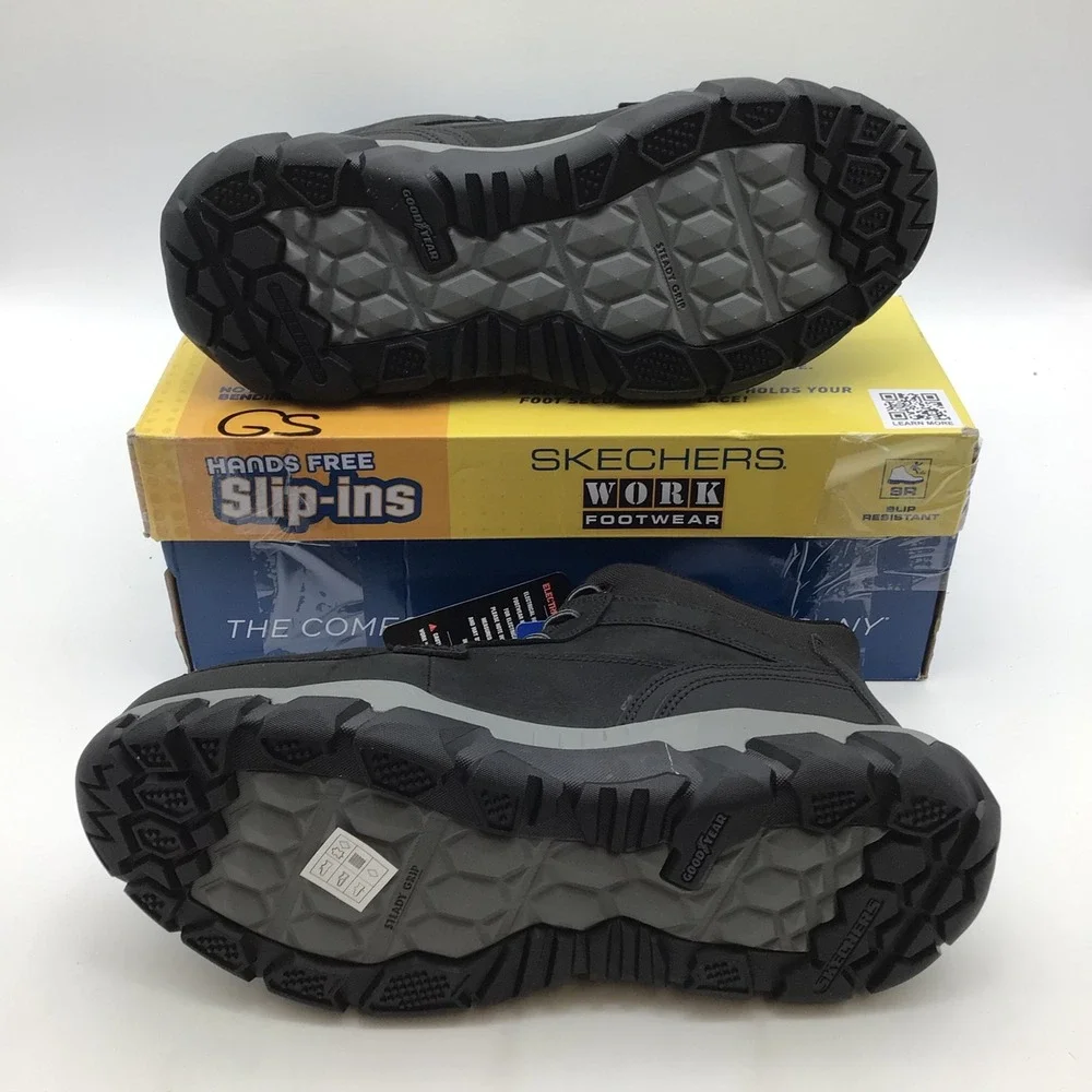 Skechers Work Slip-ins Santoro ST Carbon Nano-Toe Work Boots Black Size 10.5 NEW